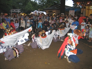 穴澤天神社　獅子舞