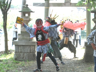 稲城　青渭神社　『獅子舞』