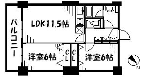 ベェルヴェル稲城　間取図